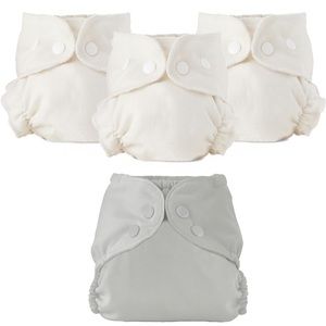 NWOT Esembly Diaper Bundle in Dove + 2-Pack of Overnighters